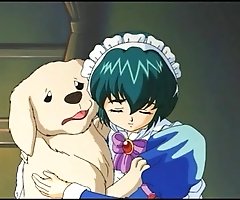 Frightened tied up naked anime teen abused by a nasty perv.