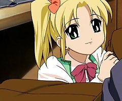 Anime babes with perky tits and shaved pussy posing in front of camera.