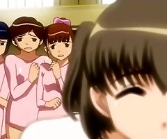 Hentai schoolgirl gets abused with a carrot and an..